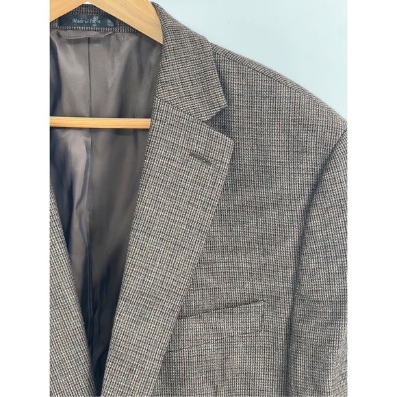 Ralph Lauren Blazer Men 46 Long‎ 46L Brown Black Wool Tweed Suit Sport Coat - Picture 4 of 12